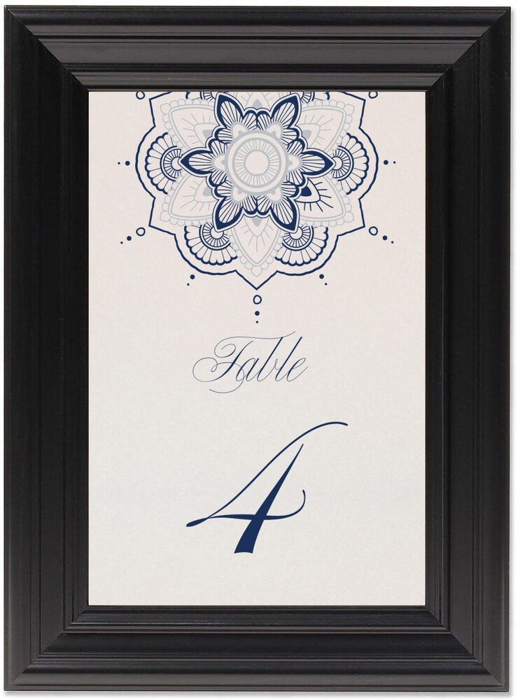 Framed Photograph of Star Mandala Table Numbers