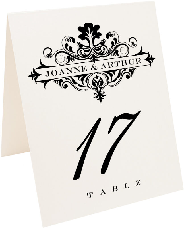 Photograph of Tented Tricky Tree Table Numbers