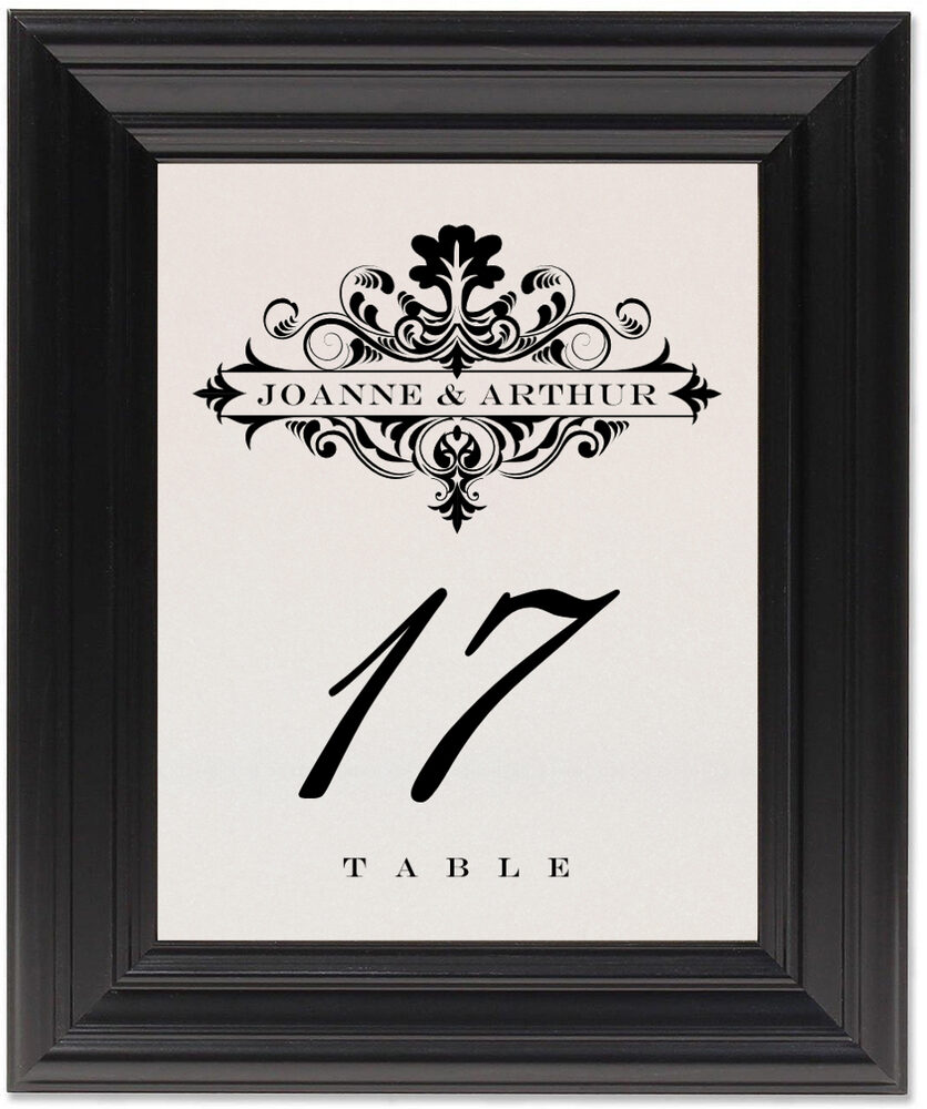 Framed Photograph of Tricky Tree Table Numbers