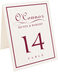 Photograph of Tented Typo Upright Monogram 28 Table Numbers