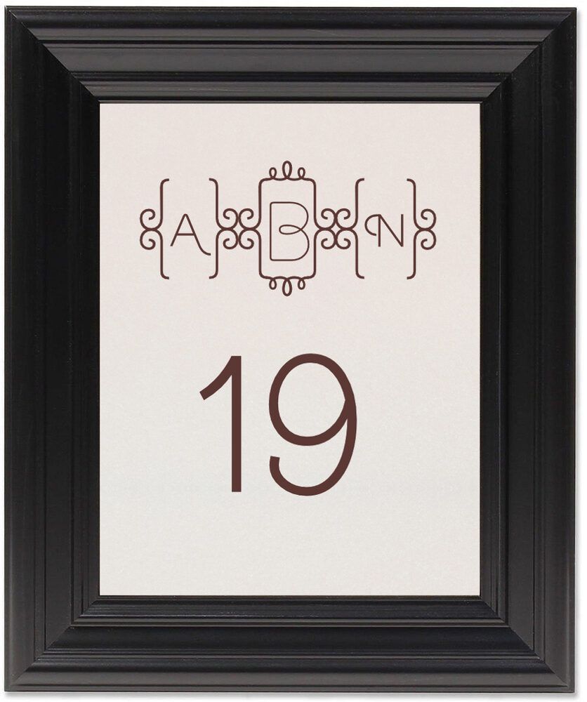 Framed Photograph of Brownstone Brackets Table Numbers