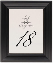 Framed Photograph of Miss LeGatees Correspondence Table Numbers