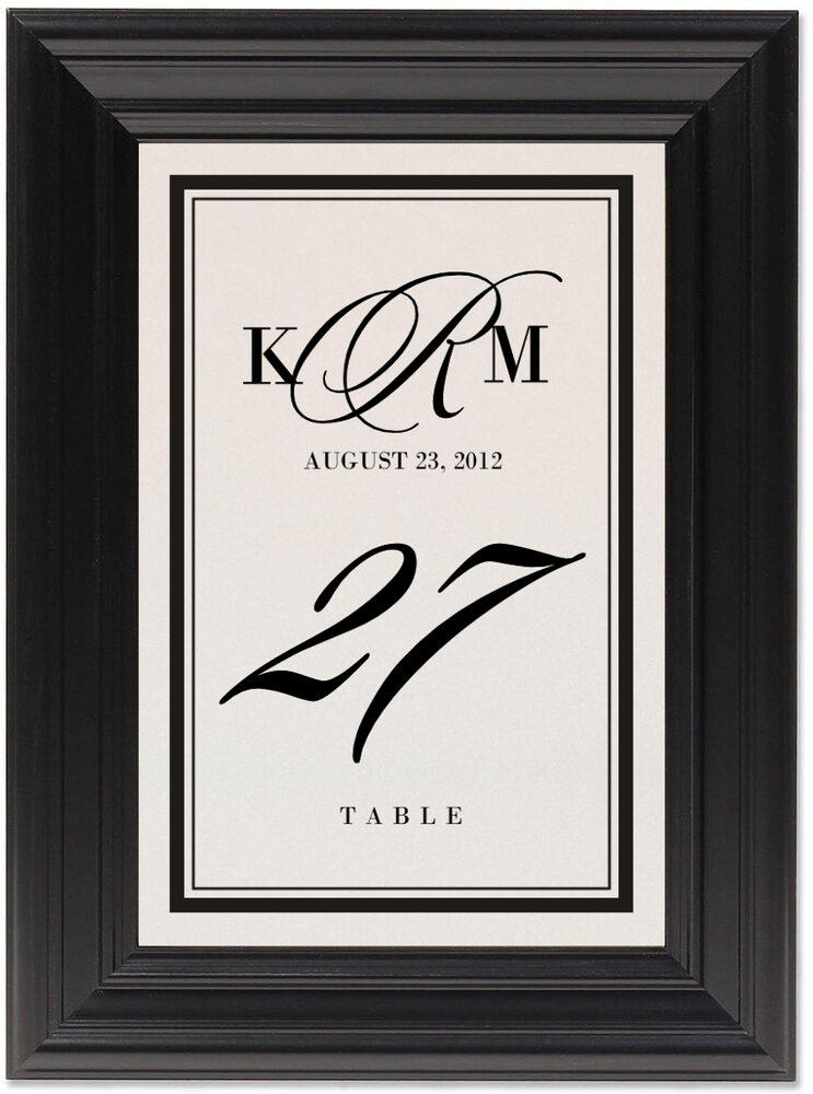 Framed Photograph of Sloop Monogram Table Numbers