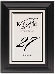 Framed Photograph of Sloop Monogram Table Numbers