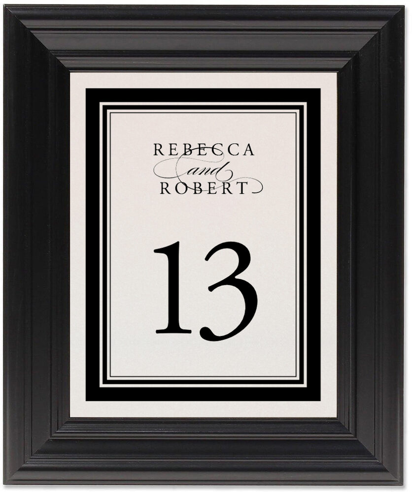 Framed Photograph of Something Old, Something New Table Numbers