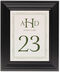 Framed Photograph of Yana Monogram Table Numbers