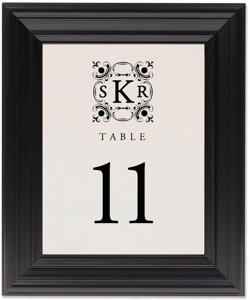 Framed Photograph of Your Highness Table Numbers