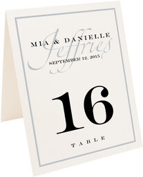 Photograph of Tented Zapfino Monogram 08 Table Numbers