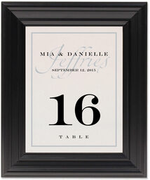 Framed Photograph of Zapfino Monogram 08 Table Numbers