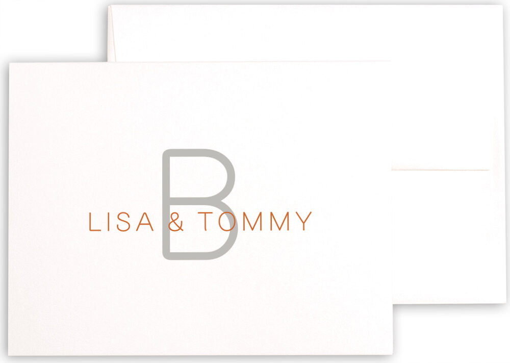 Photograph of Brownstone Monogram 15 Thank You Notes
