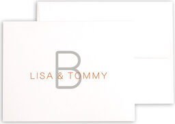 Photograph of Brownstone Monogram 15 Thank You Notes