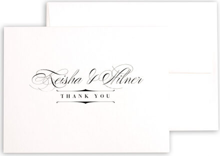 Monogram Thank You Notes Thank You Card Personalized Wedding