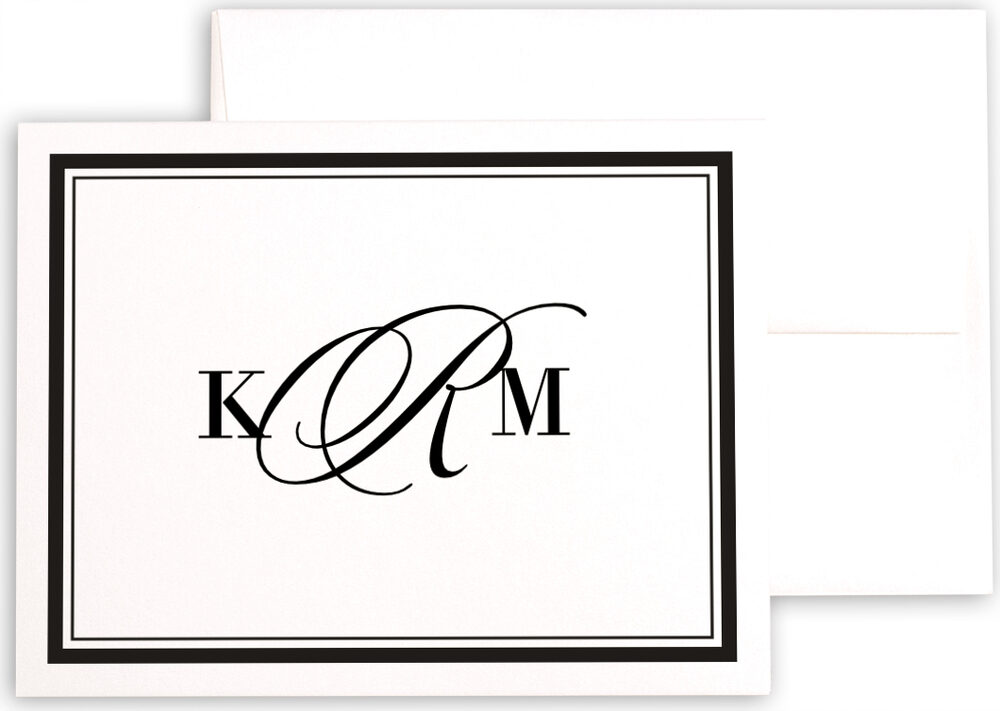 Photograph of Sloop Monogram Thank You Notes