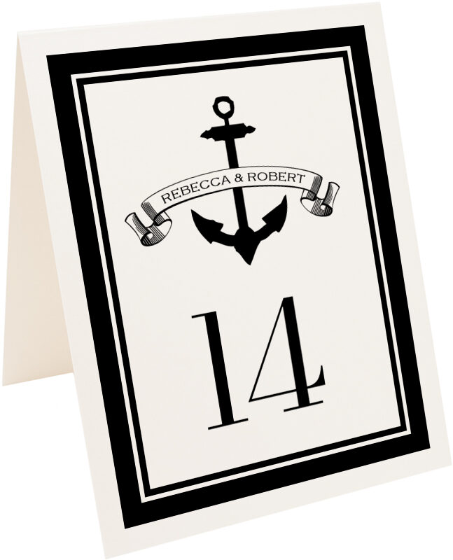 Photograph of Tented Anchor Banner Table Numbers