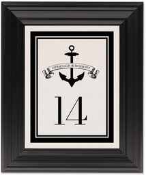 Framed Photograph of Anchor Banner Table Numbers