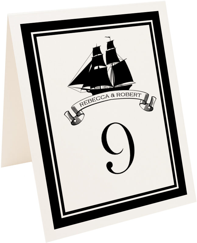 Photograph of Tented Brig Banner Table Numbers