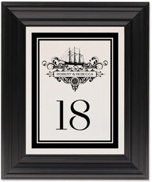 Framed Photograph of Seaworthy Navigation Table Numbers
