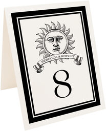Photograph of Tented Sun Banner Table Numbers