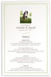 Photograph of Springtime Fancy Wedding Menus