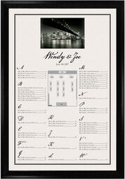Photograph of City Skyline Photo Seating Chart with Floor Plan Seating Charts