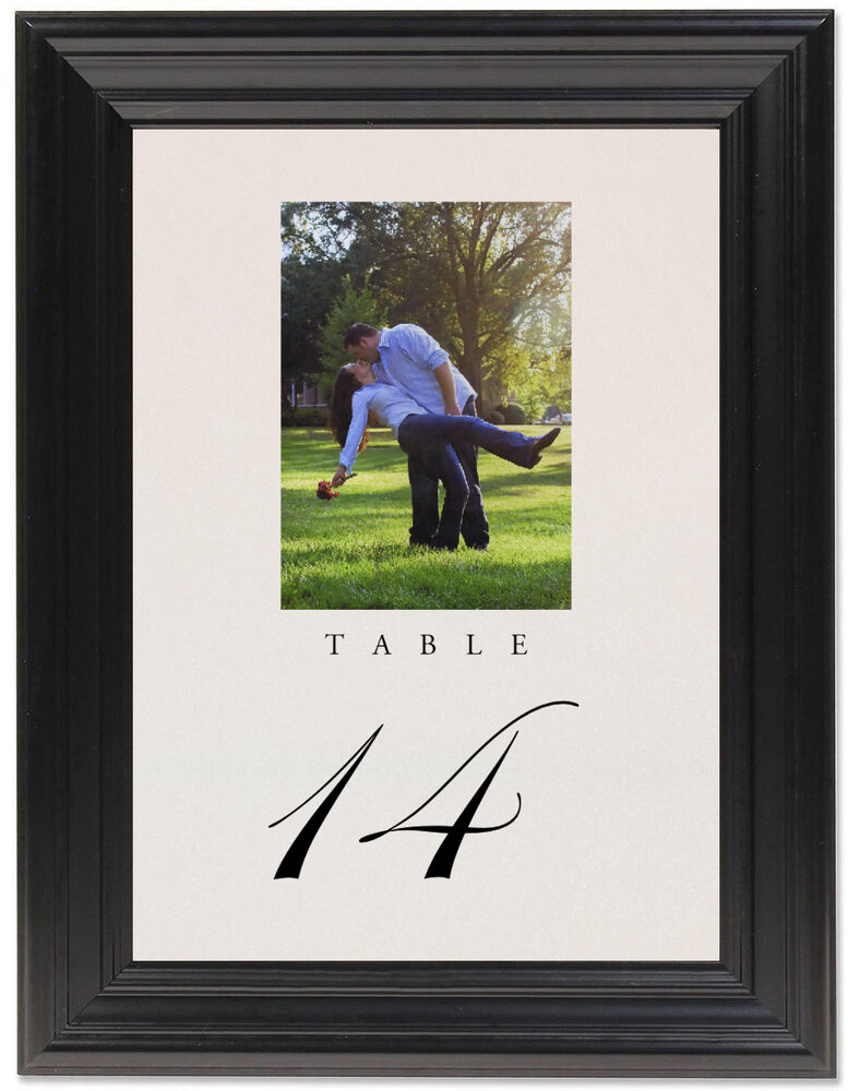 Framed Photograph of Engagement Photography 02 Table Numbers
