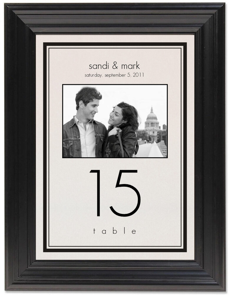 Framed Photograph of Understated Table Numbers