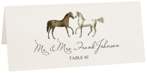 Photograph of Tented Two Horses Place Cards