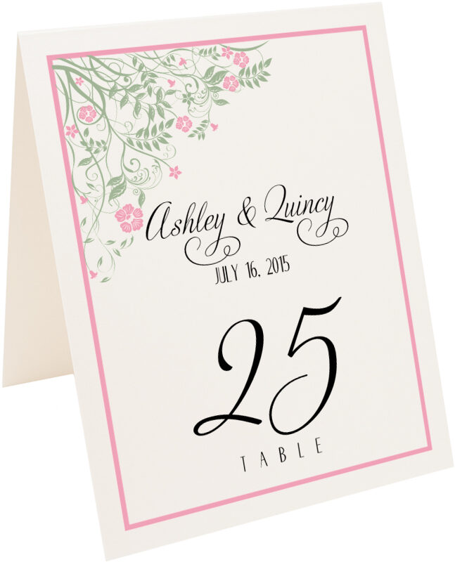 Photograph of Tented Windy Afternoon Table Numbers