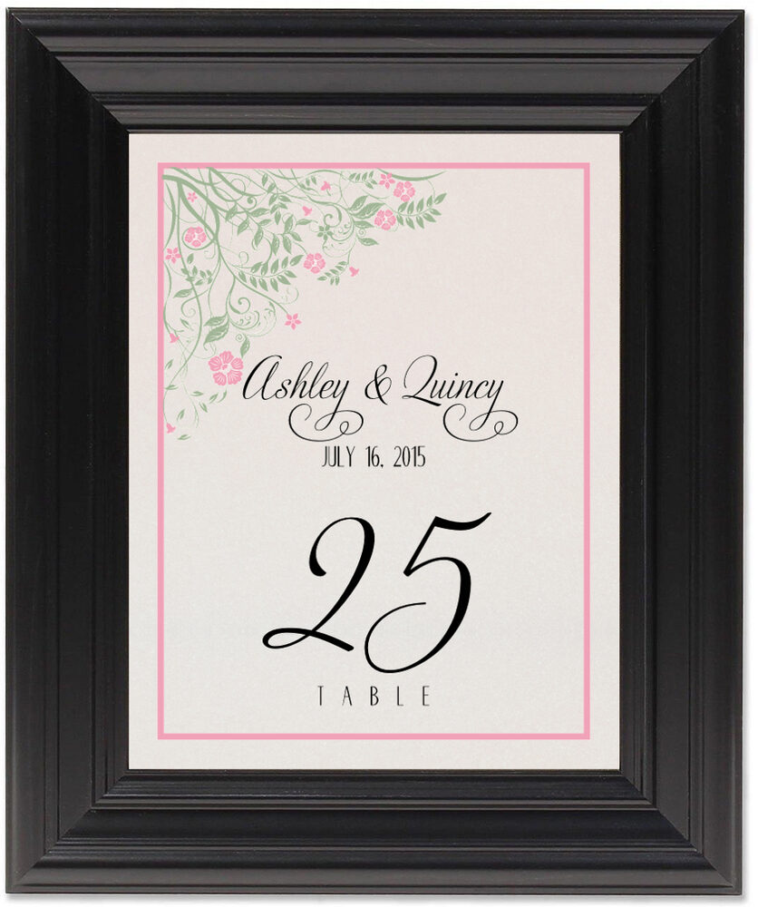 Framed Photograph of Windy Afternoon Table Numbers