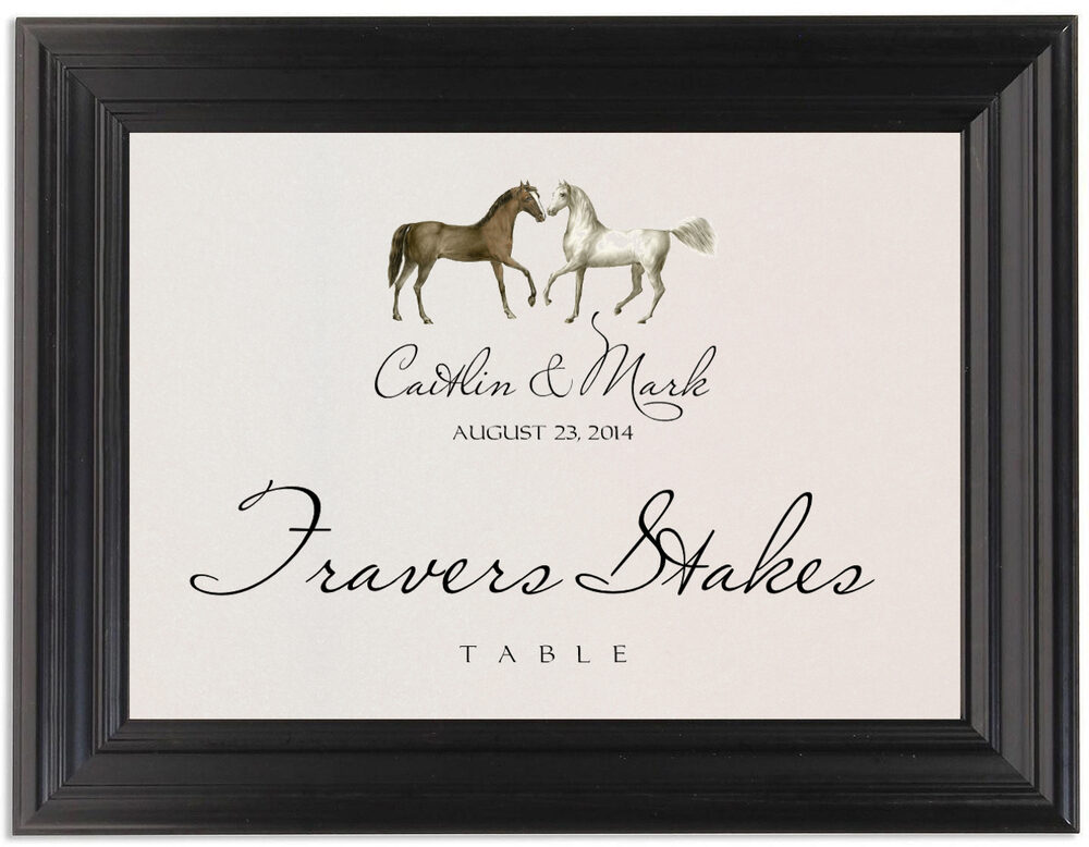 Framed Photograph of Amble Table Names