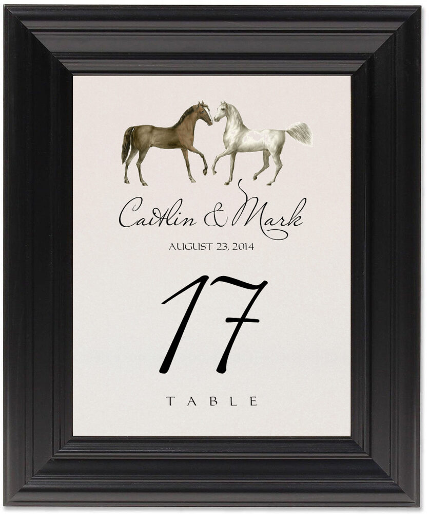 Framed Photograph of Amble Table Numbers