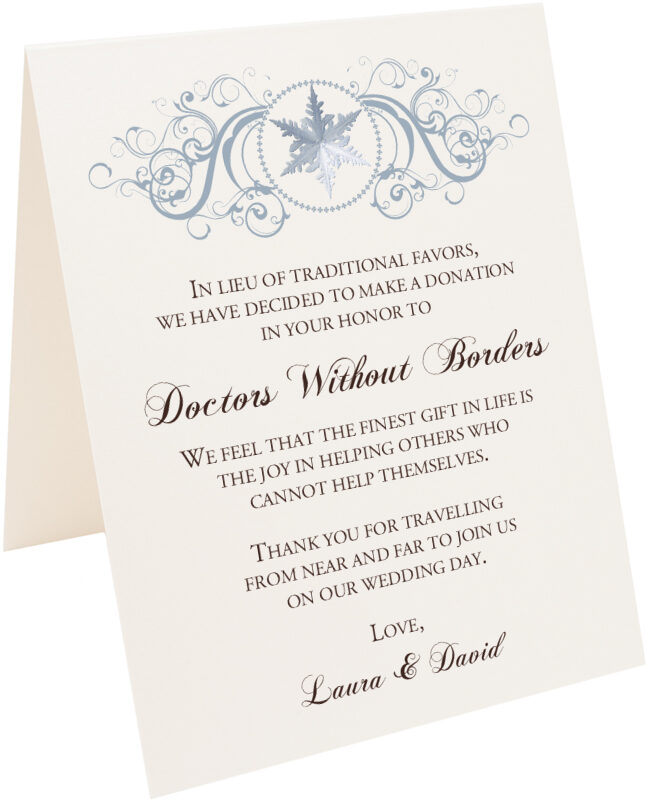 Photograph of Tented Curly Sue Snowflake Donation Cards