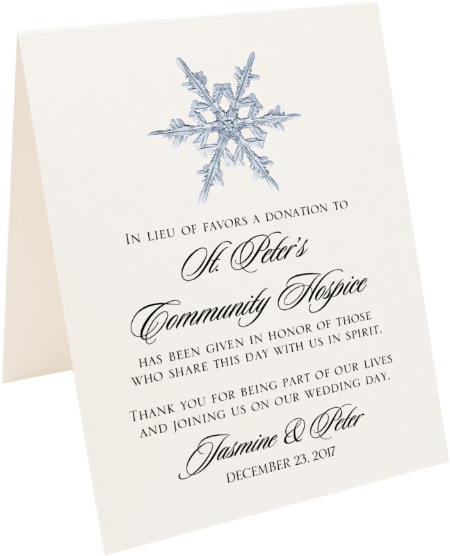Photograph of Tented Snowflake 03 Donation Cards