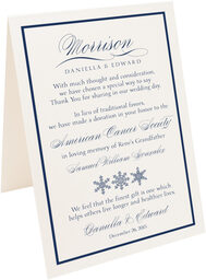 Photograph of Tented Snowflake Drawing Pattern Donation Cards