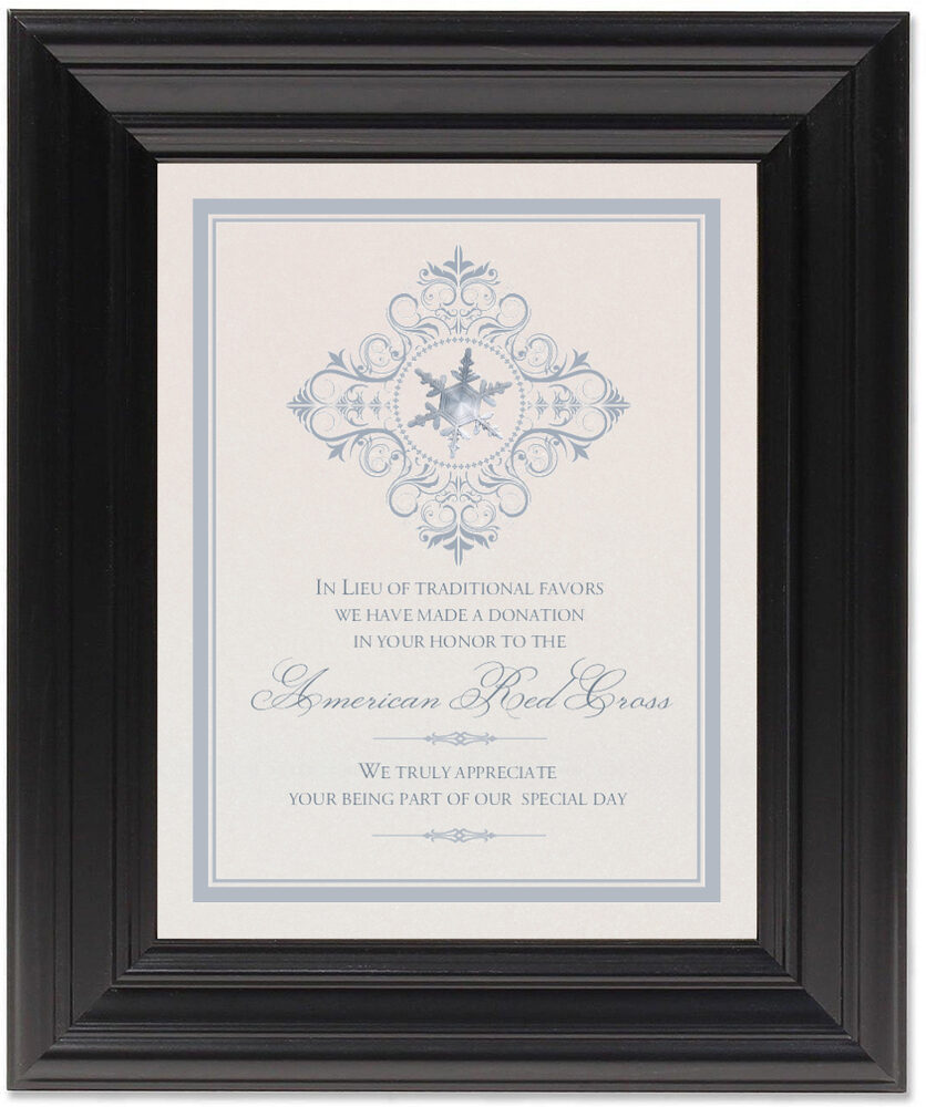 Framed Photograph of Snowflake Pattern 07 Donation Cards