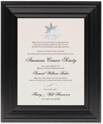 Framed Photograph of Snowflake Pattern 09 Donation Cards