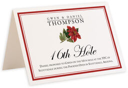 Photograph of Tented Poinsettia Memorabilia Cards