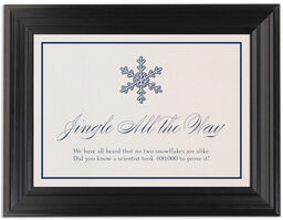Framed Photograph of Snowflake Drawings Assortment Memorabilia Cards