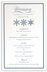 Photograph of Snowflake Drawing Pattern Wedding Menus