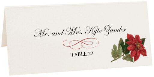 Photograph of Tented Poinsettia Place Cards