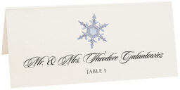 Photograph of Tented Snowflake Assortment Place Cards