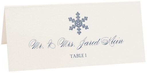 Photograph of Tented Snowflake Drawings Assortment Place Cards