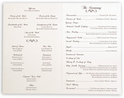 Photograph of Curly Sue Snowflake Wedding Programs