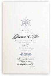 Photograph of Snowflake 03 Wedding Programs