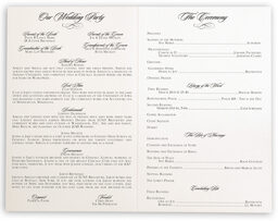 Photograph of Snowflake 03 Wedding Programs