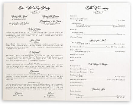 Winter Wedding Snowflake Wedding Programs Custom Marriage