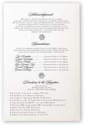 Photograph of Snowflake 03 Wedding Programs