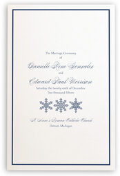 Photograph of Snowflake Drawings Pattern Wedding Programs