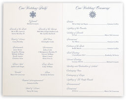 Photograph of Snowflake Drawings Pattern Wedding Programs