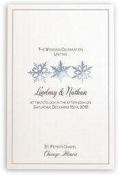 Photograph of Snowflake Pattern Wedding Programs